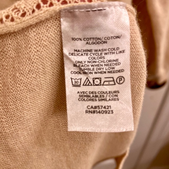 LOFT LIGHTWEIGHT BEIGE CARDIGAN SIZE LARGE GREAT LAYERING PIECE EUC - Picture 7 of 10